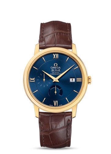Omega De Ville Prestige Co-Axial 39.5 Power Reserve Yellow Gold / Blue